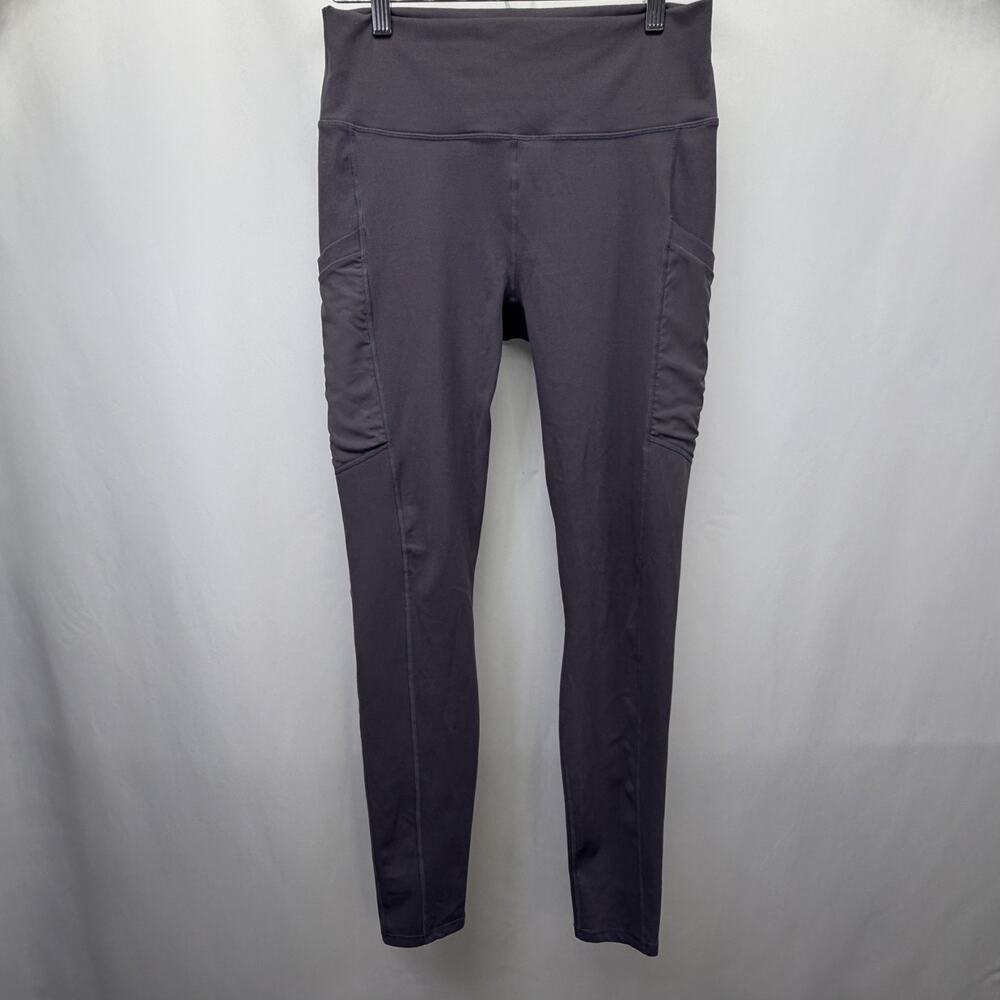Fabletics PowerHold‎ Gray Solid High Rise Ankle Leggings Women's Size M Pockets